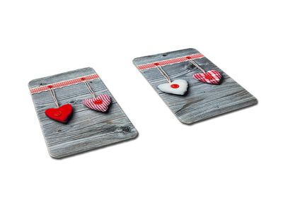 Herdabdeckplatten/Wandblende Herzen 